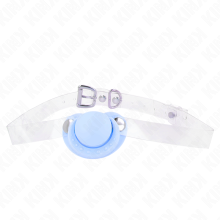 KINK - LIGHT BLUE PACIFIER SHAPED GAG 5.5 x 4 CM ADJUSTABLE