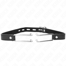 KINK - METAL HOOK GAG 11.5 CM WITH LEATHERETTE STRAP ADJUSTABLE