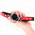 KINK - GAG WITH MULTIPLE O-RINGS 4 / 4.8 CM RED 38 X 56 CM