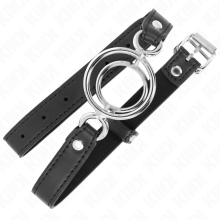 KINK - GAG WITH MULTIPLE O-RINGS 5 CM BLACK 63 X 2.5 CM