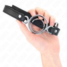 KINK - GAG WITH MULTIPLE O-RINGS 5 CM BLACK 63 X 2.5 CM