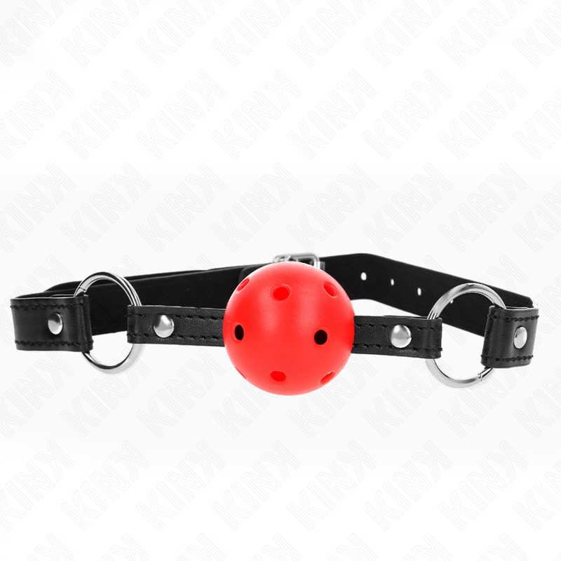 KINK - HOHL, HART, ROTER BALL, 4,5 CM, GAG, MODELL 1, 63,5 X 2 CM