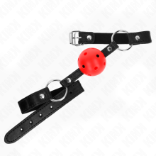 KINK - HOLLOW HARD RED BALL 4.5 CM GAG MODEL 1 63.5 X 2 CM