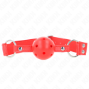 KINK - COMPLETE RED HOLLOW HARD BALL GAG 62 x 2 CM