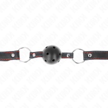 KINK - HOLLOW HARD BLACK BALL GAG MODEL 2 65 x 2.5 CM