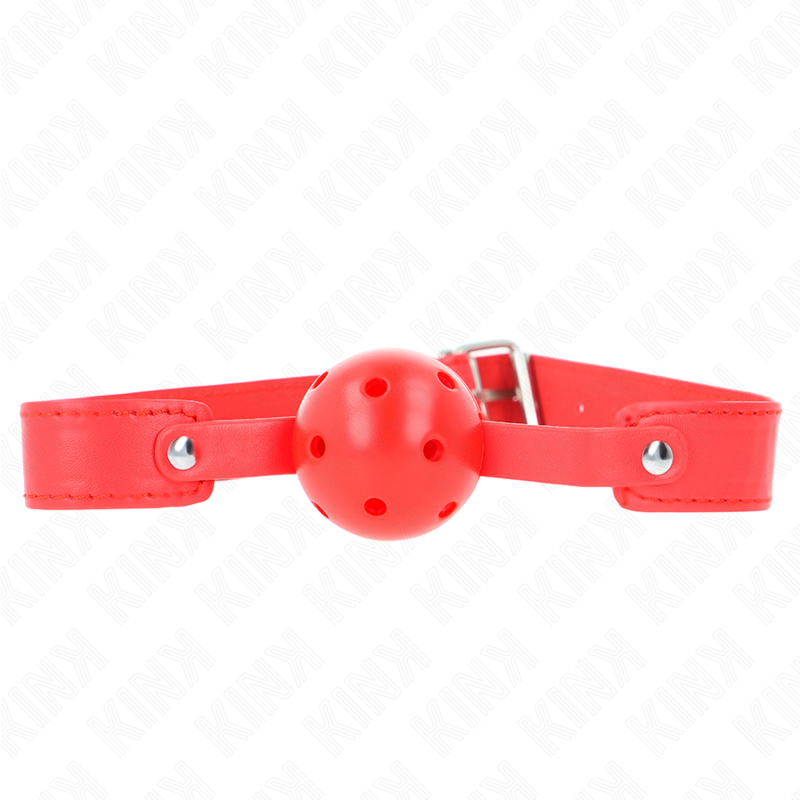 KINK - RED BREATHABLE BALL 4.5 CM GAG 65 x 2.5 CM