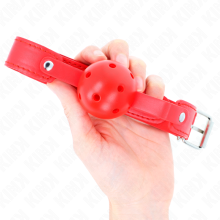 KINK - RED BREATHABLE BALL 4.5 CM GAG 65 x 2.5 CM