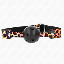 KINK - LEOPARD BREATHABLE BALL 4.5 CM GAG 65 x 2.5 CM