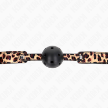 KINK - LEOPARD ATMUNGSAKTIVER BALL 4,5 CM GAG 65 x 2,5 CM