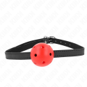 KINK - BÂILLON À BOULE SIMPLICITÉ ROUGE RESPIRANT 4,5 CM 62 x