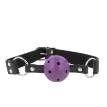 KINK - BREATHABLE BALL 4 CM GAG WITH DOUBLE RIVET PURPLE 62.5 x