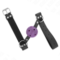 KINK - PALLA TRASPIRANTE BAVAGLIO 4 CM CON DOPPIO RIVETTO VIOLA