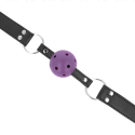 KINK - BREATHABLE BALL 4 CM GAG WITH DOUBLE RIVET PURPLE 62.5 x