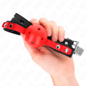 KINK - RED HOLLOW HARD BALL 4 CM GAG BLACK STRAP 60 x 2 CM