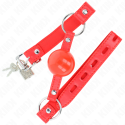 KINK - MORDAÇA BOLA TPE 4 CM COM FECHADURA ROJO 60 x 2 CM