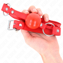 KINK - MORDAÇA BOLA TPE 4 CM COM FECHADURA ROJO 60 x 2 CM