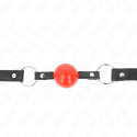 KINK - BALL 4 CM GAG WITH LOCK RED BALL BLACK STRAP 60 x 2 CM