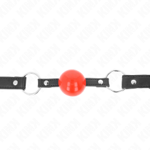 KINK - BÂILLON BALLE 4 CM AVEC SERRURE BOULE ROUGE BRACELET