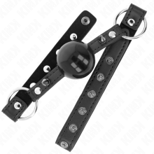 KINK - MORDAÇA BOLA 4 CM COM PONTA REBITE E SNAP LOCK 65 x 2 CM