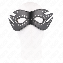 KINK - MASCHERA IN SIMILPELLE CON RIVETTI MODELLO 3 26 x 9,5 CM