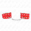 KINK - PULSEIRAS COM LINHA DUPLA DE PREGOS AJUSTÁVEIS VERMELHO