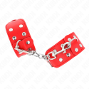 KINK - BRACELETS AVEC DOUBLE LIGNE DE CLOUS RÉGLABLES ROUGE