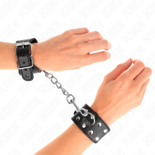 KINK - ARMBÄNDER MIT DOPPELTER REIHE VERSTELLBARER NIETEN SCHWARZ