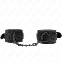 KINK - DARK LACE COVERED WRIST CUFFS ADJUSTABLE BLACK 19-26 CM