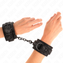 KINK - DARK LACE COVERED WRIST CUFFS ADJUSTABLE BLACK 19-26 CM