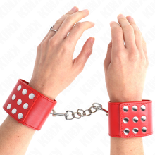 KINK - WRIST RESTRAINTS WITH SNAP FASTEN RED ADJUSTABLE 19-24