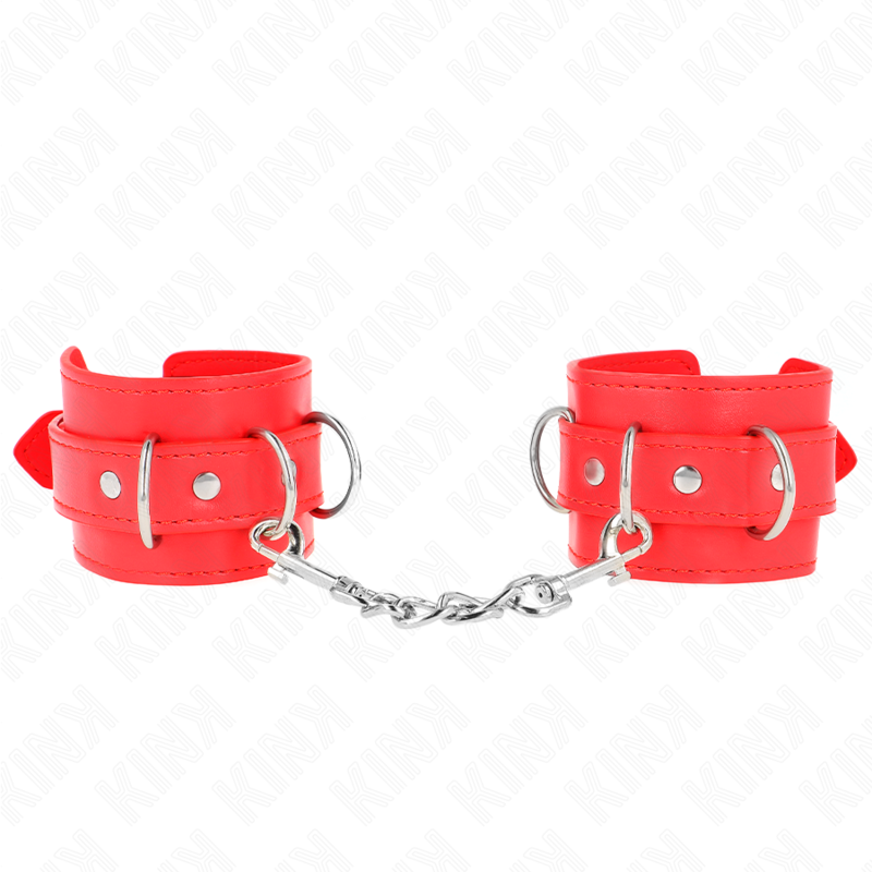 KINK - 3 RETENÇÕES DE PULSO D-RING AJUSTÁVEIS VERMELHO 17,5-25