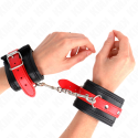 KINK - APPUI-POIGNETS NOIR AVEC CEINTURE ROUGE AJUSTABLE 17-28