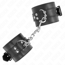 KINK - APPUI-POIGNETS NOIR AVEC CEINTURE NOIRE RÉGLABLE 17-28