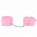 KINK - PREMIUM FUR LINED WRIST RESTRAINTS PINK WITH PINK BELT