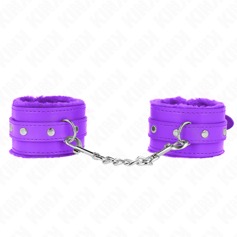 KINK - APPUI-POIGNETS DOUBLÉS DE FOURRURE PREMIUM VIOLET AVEC