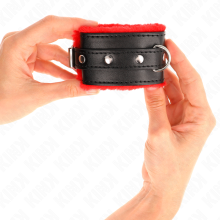 KINK - PULSO PREMIUM FORRO DE PELE VERMELHO COM CINTO PRETO