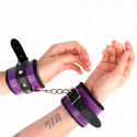 KINK - PREMIUM FUR LINED WRIST RESTRAINTS BLACK WITH PURPLE /