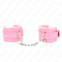 KINK - PELZGEFÜTTERTE HANDGELENKFESSELN ROSA MIT ROSA GÜRTEL