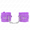 KINK - FUR LINED WRIST RESTRAINTS WITH SQUARE HOLES PURPLE AND