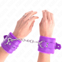 KINK - FUR LINED WRIST RESTRAINTS WITH SQUARE HOLES PURPLE AND