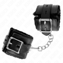 KINK - FUR LINED WRIST RESTRAINTS WITH SQUARE HOLES BLACK AND