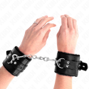 KINK - FUR LINED WRIST RESTRAINTS WITH SQUARE HOLES BLACK AND