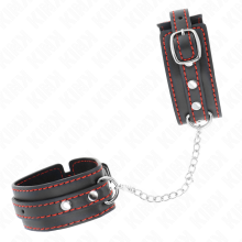 KINK - SMALL WRIST RESTRAINTS BLACK WITH RED LINING ADJUSTABLE