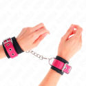 KINK - NYLON WRIST RESTRAINTS BLACK WITH LEATHERETTE BELT