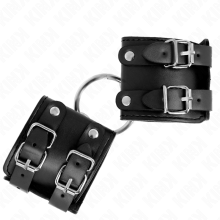 KINK - FIXED WRIST RESTRAINTS WITH RING AND STUDS ADJUSTABLE