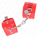 KINK - WRIST RESTRAINTS WITH PADLOCK CLOSURE RED ADJUSTABLE