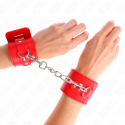 KINK - WRIST RESTRAINTS WITH PADLOCK CLOSURE RED ADJUSTABLE