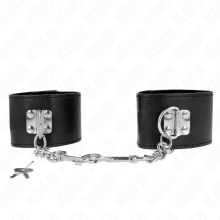 KINK - WRIST RESTRAINTS WITH PADLOCK CLOSURE BLACK ADJUSTABLE