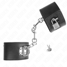 KINK - WRIST RESTRAINTS WITH PADLOCK CLOSURE BLACK ADJUSTABLE