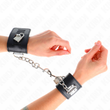 KINK - WRIST RESTRAINTS WITH PADLOCK CLOSURE BLACK ADJUSTABLE